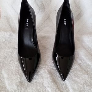 DKNY Lexi-High Pump Black Patent Shoes